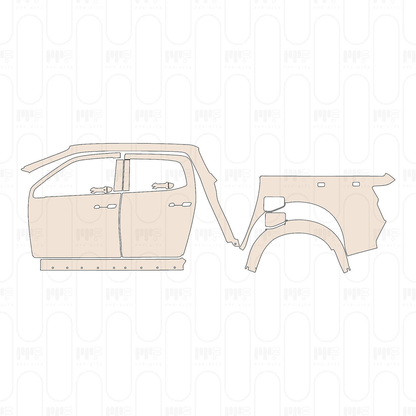 PPF precortado ISUZU D-MAX V-CROSS 2023