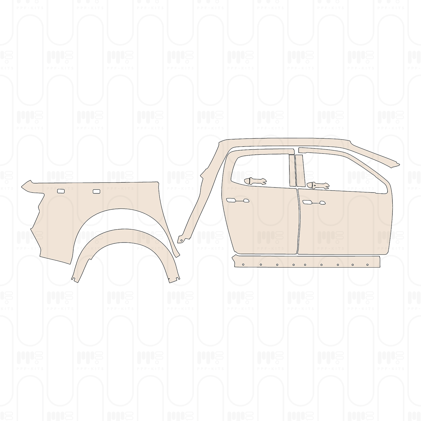 PPF precortado ISUZU D-MAX V-CROSS 2023