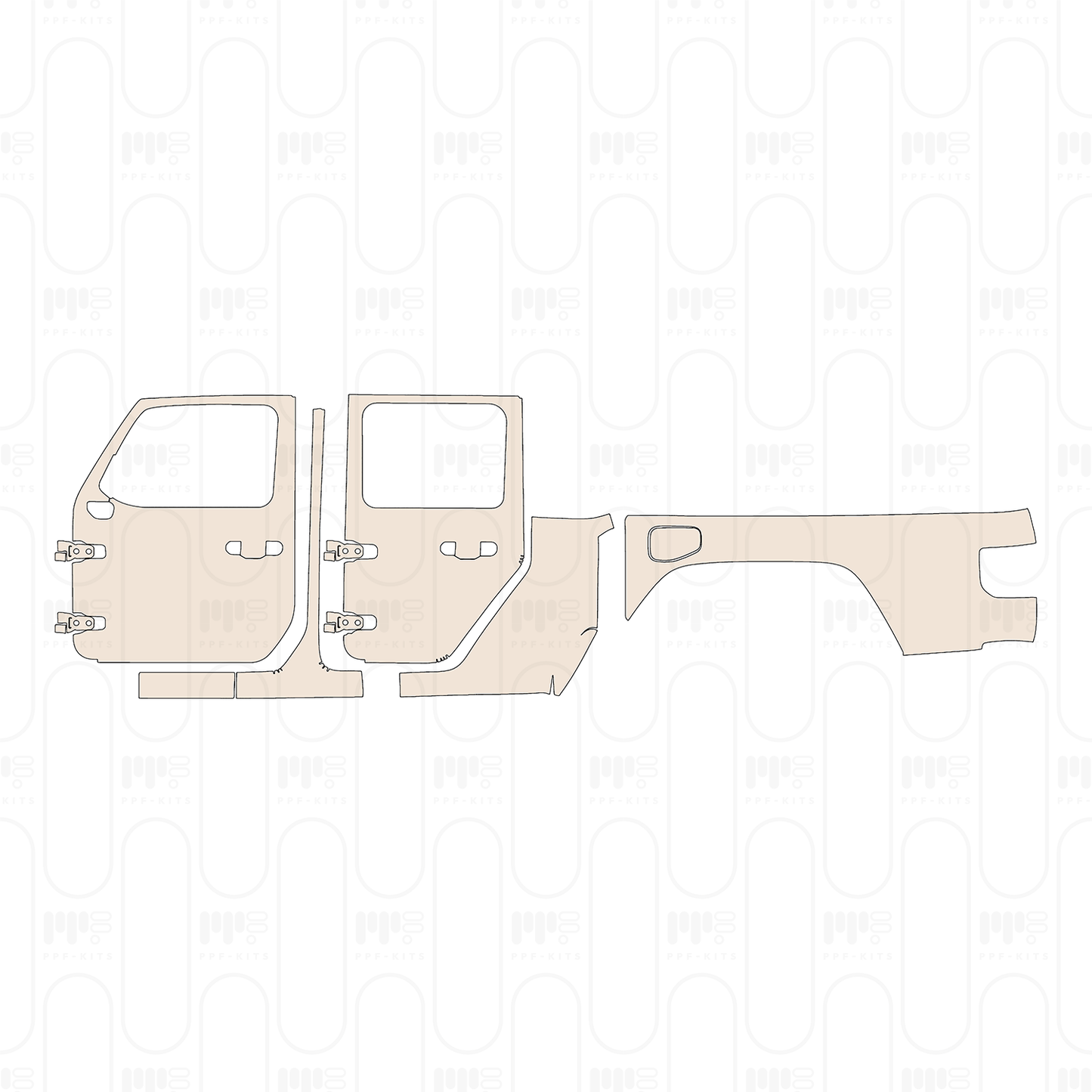 Pre-Cut PPF JEEP Gladiator Mojave 2022