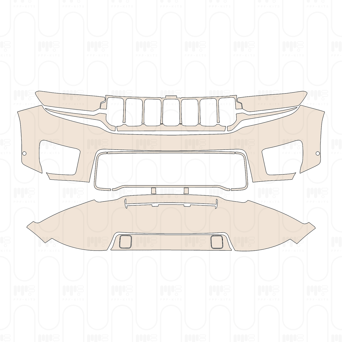 PPF precortado JEEP Grand Cherokee Grand Cherokee (2-row) Overland 2022