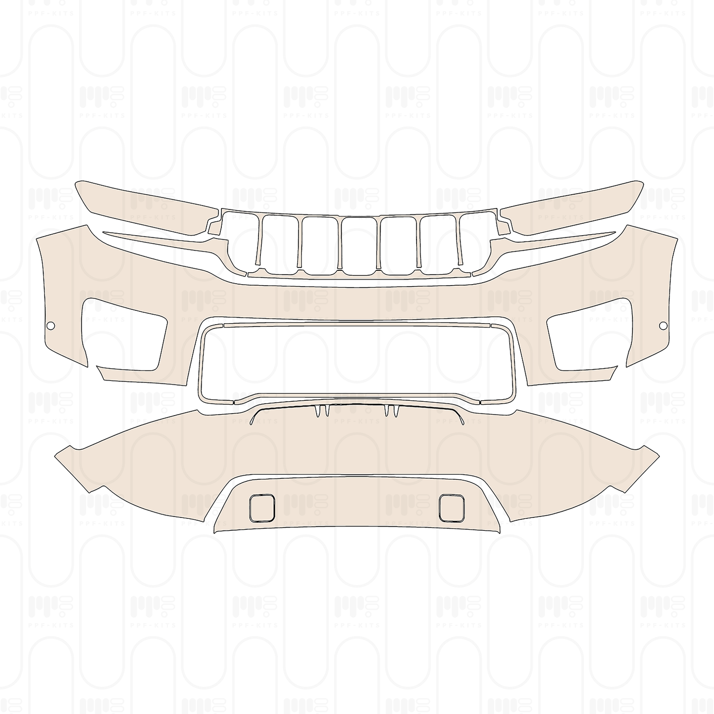 PPF precortado JEEP Grand Cherokee Grand Cherokee L (3-row) Overland 2022