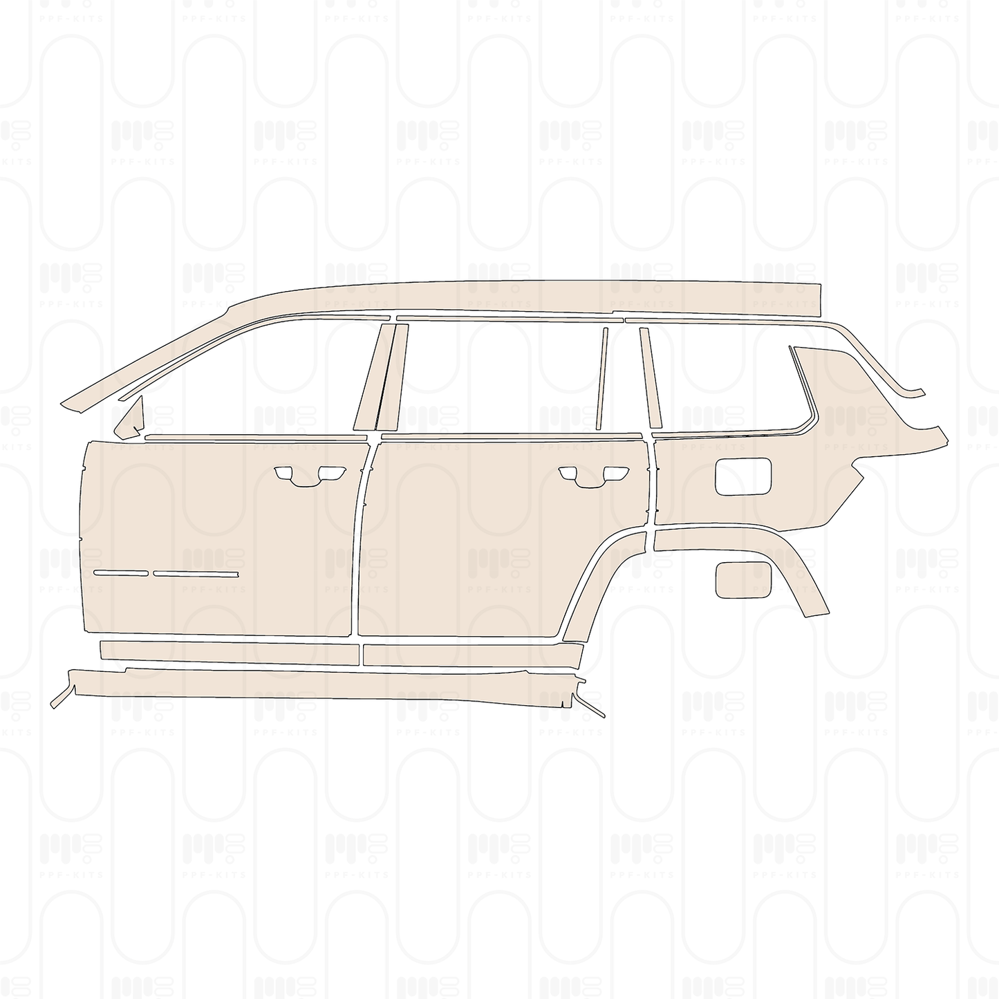 PPF precortado JEEP Grand Cherokee Grand Cherokee L (3-row) Overland 2022