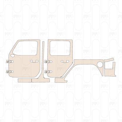 Pre-Cut PPF JEEP Wrangler 4 Door Willys 2022