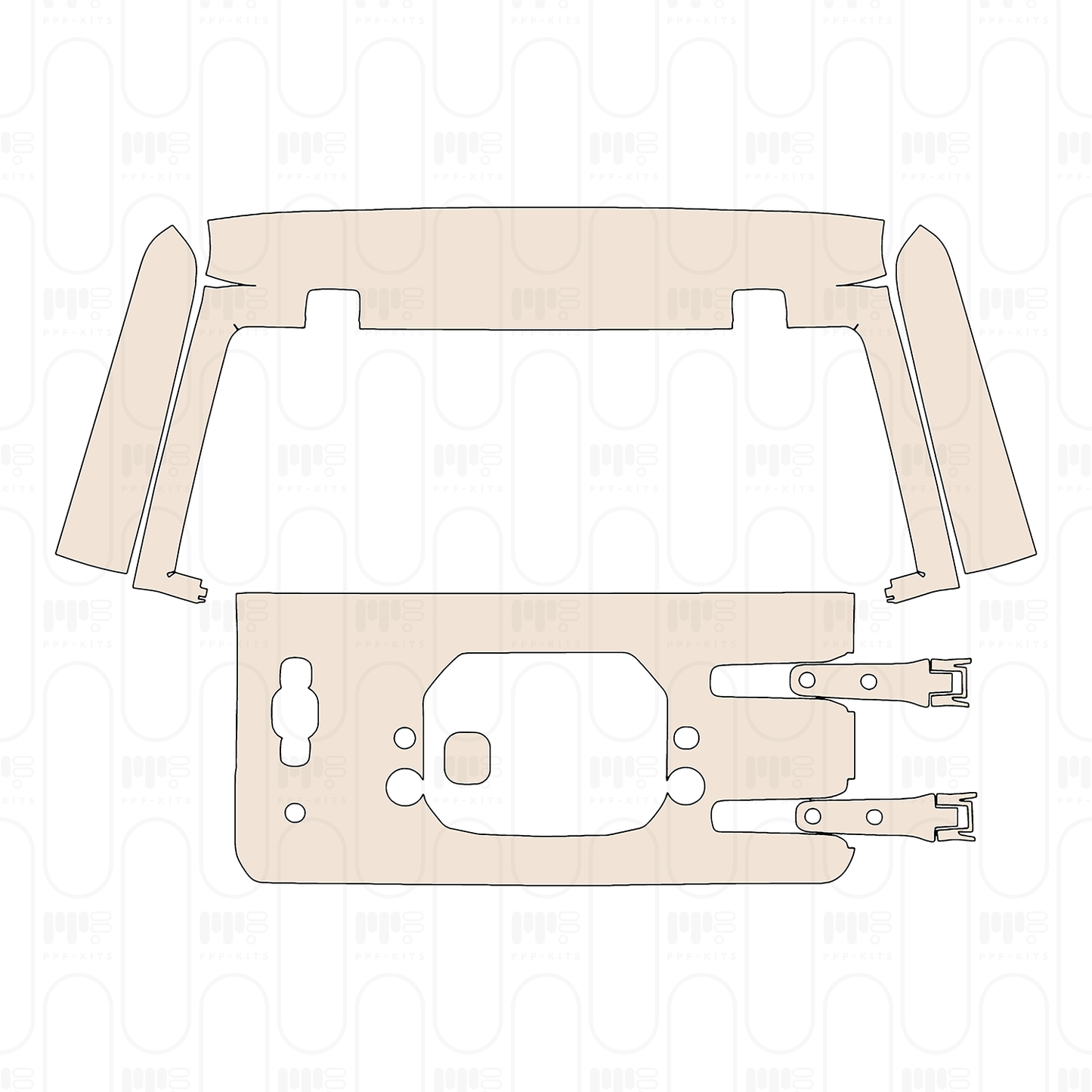 Pre-Cut PPF JEEP Wrangler 2 Door Willys 2022