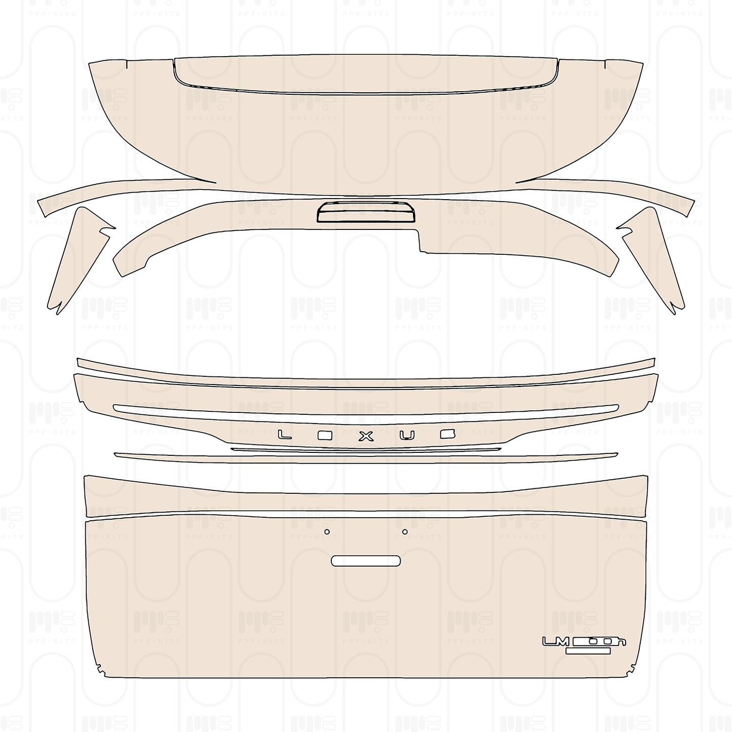 Pre-Cut PPF Lexus LM 2023