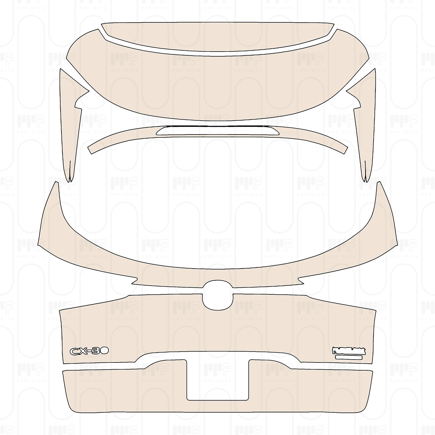 Pre-Cut PPF Mazda CX-30 2022