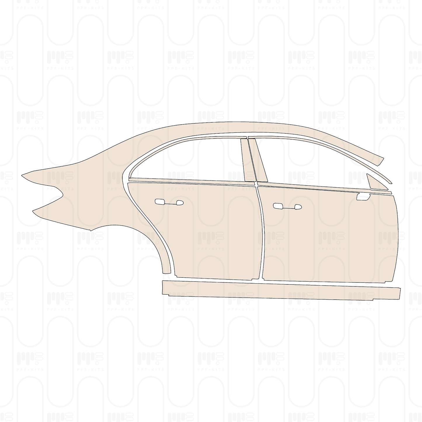 Pre-Cut PPF Mercedes-Benz A Class Sedan Base Standard Wheelbase 2022