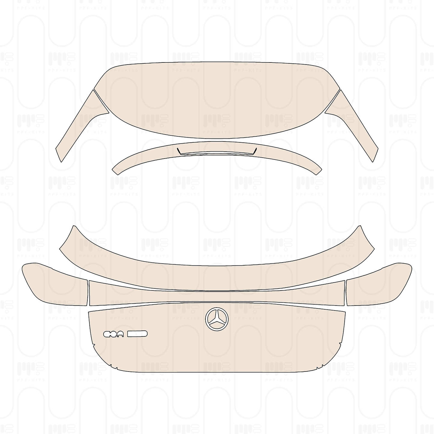PPF precortado Mercedes-Benz EQA (US) Base 2022