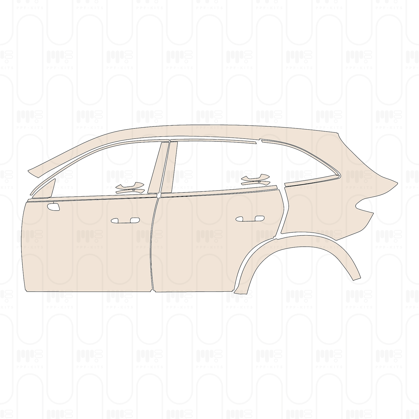 PPF precortado Mercedes-Benz GLC SUV Standard Wheelbase (GLC) AMG-Line 2023