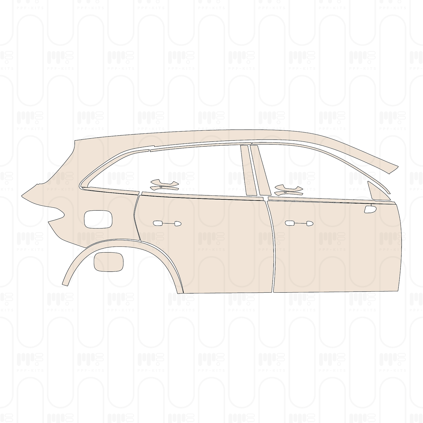 PPF precortado Mercedes-Benz GLC SUV Extended Wheelbase (GLC L) Base 2023