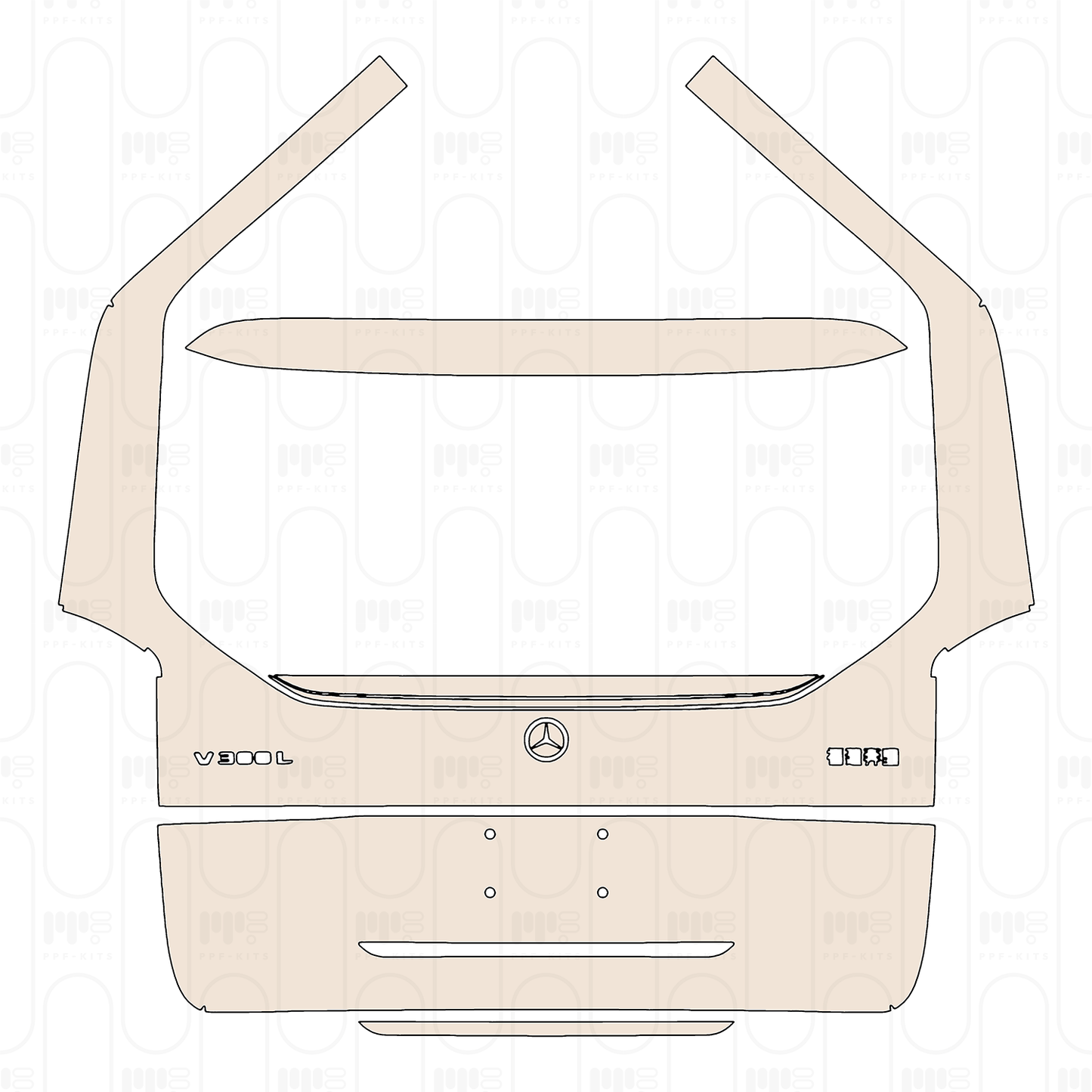 Pre-Cut PPF Mercedes-Benz V Class Extended Wheelbase Base 2025