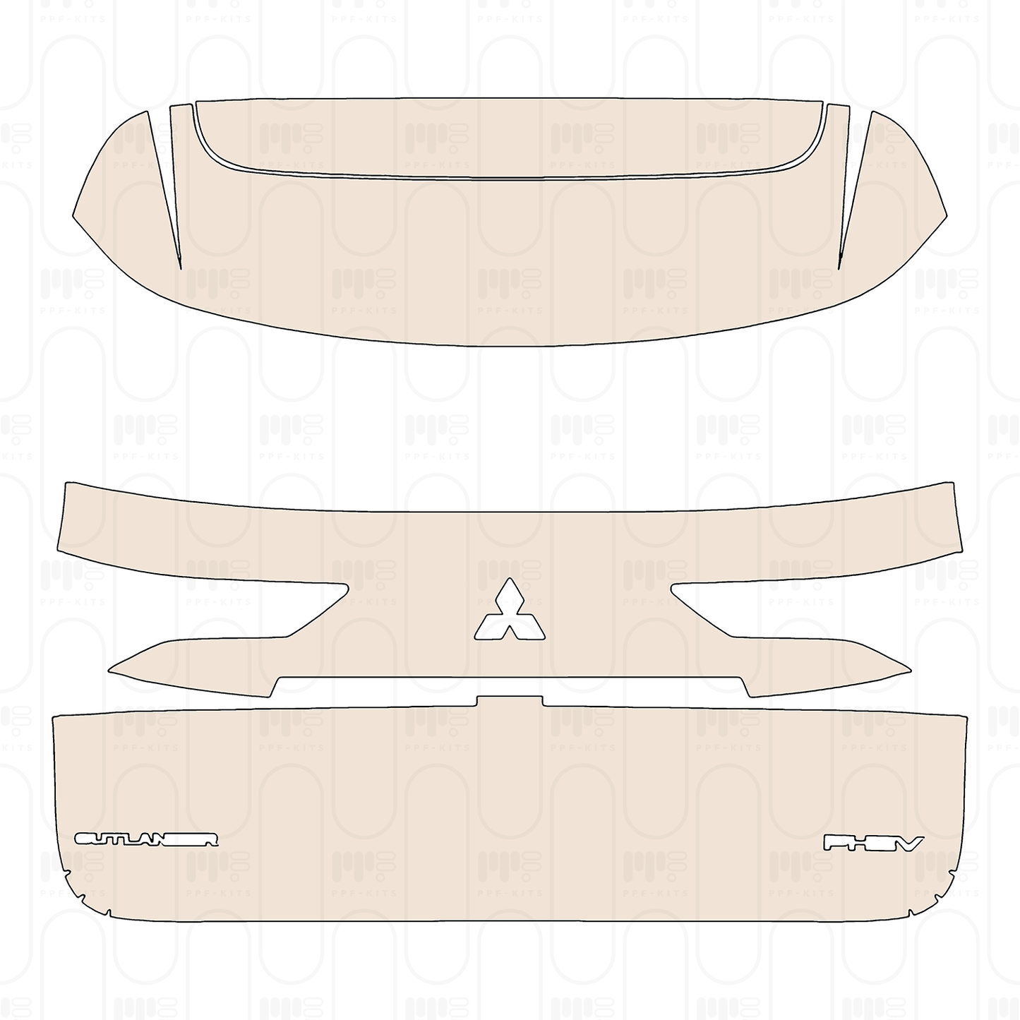 Pre-Cut PPF Mitsubishi Outlander PHEV 2024