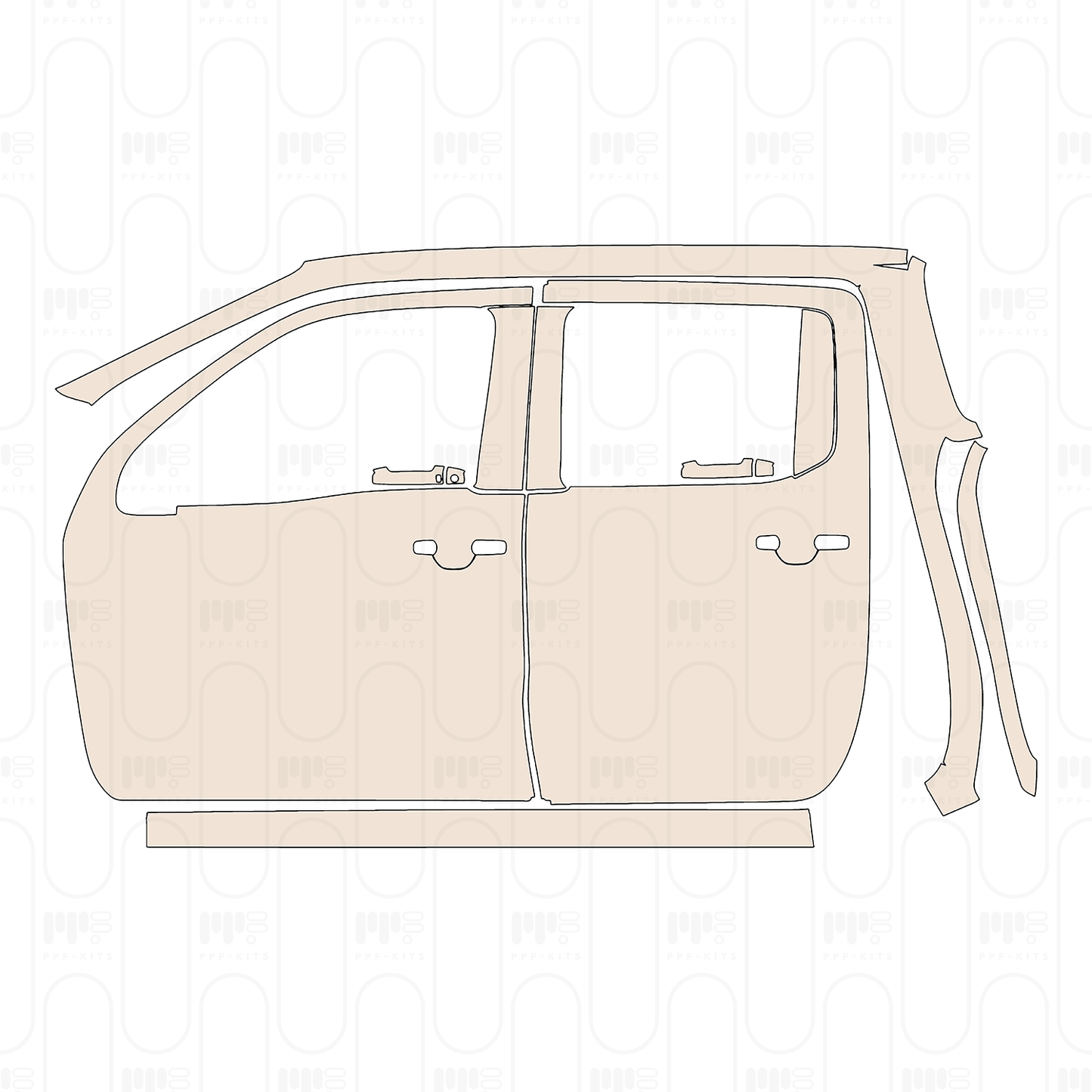 PPF precortado Nissan Frontier Crew Cab Pro-4X 2022