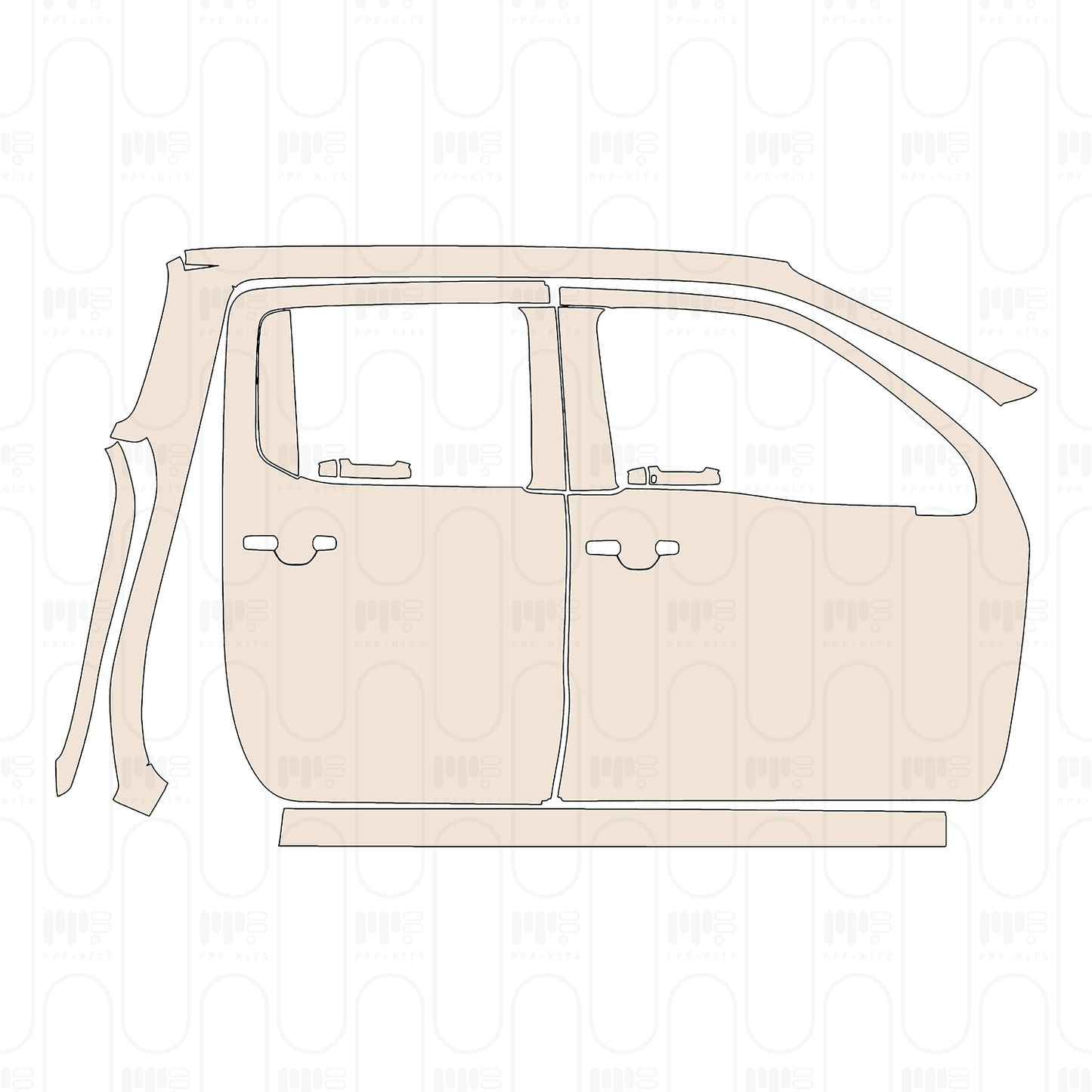 PPF precortado Nissan Frontier Crew Cab Pro-4X 2022