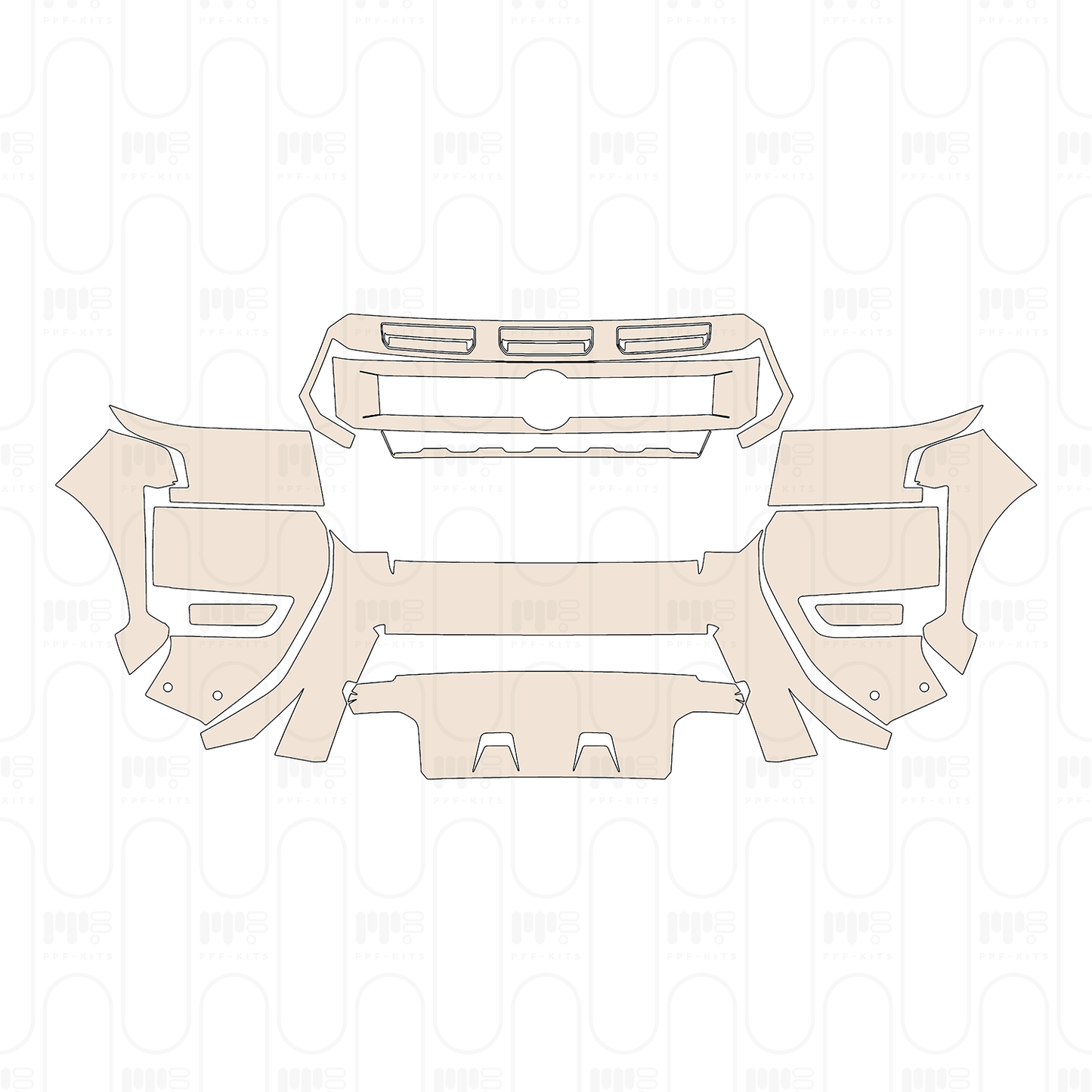 Pre-Cut PPF Nissan Frontier Crew Cab Pro-4X 2025