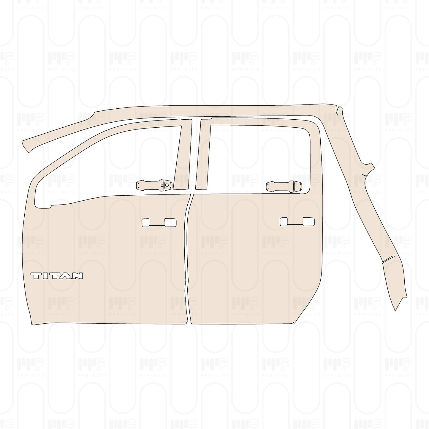 PPF precortado Nissan Titan Crew Cab S 2022