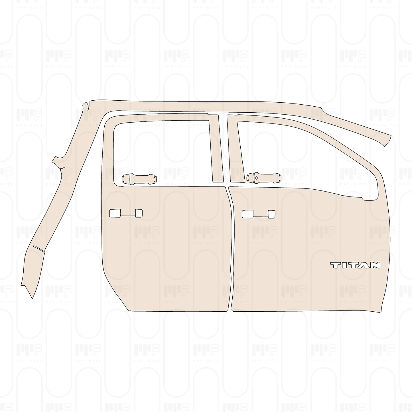 PPF precortado Nissan Titan Crew Cab S 2022