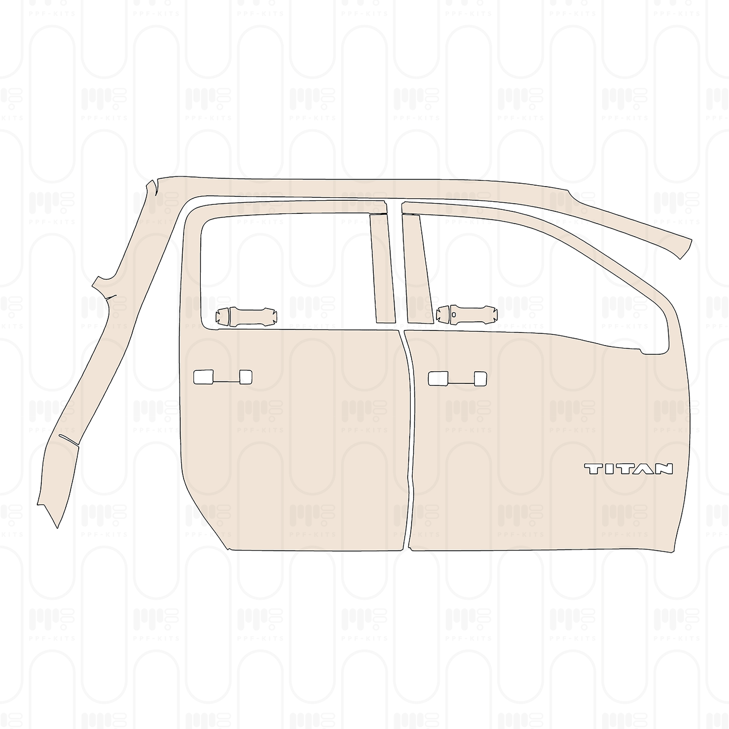 PPF precortado Nissan Titan Crew Cab S 2022