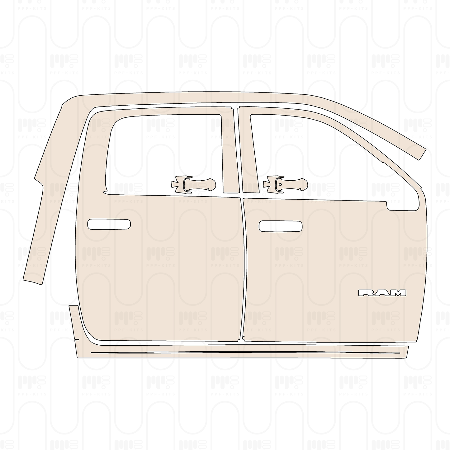 Pre-Cut PPF RAM Trucks 3500 Laramie 2022