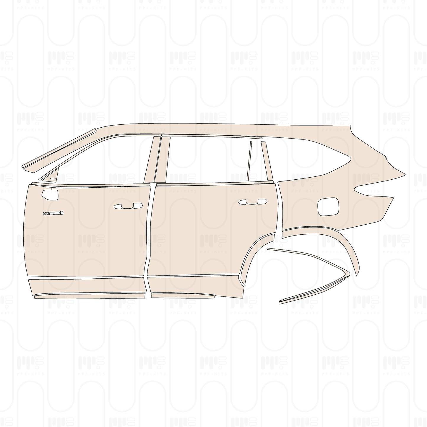 Pre-Cut PPF Toyota Crown Kluger 2023