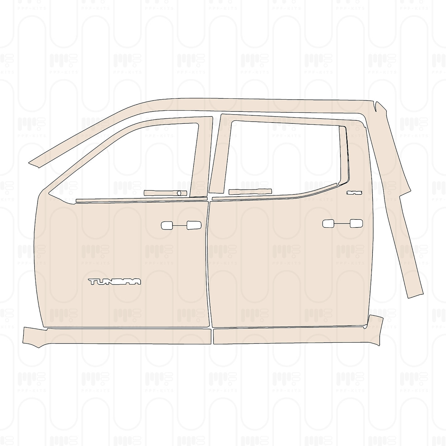 Pre-Cut PPF Toyota Tundra CrewMax SR5 2022