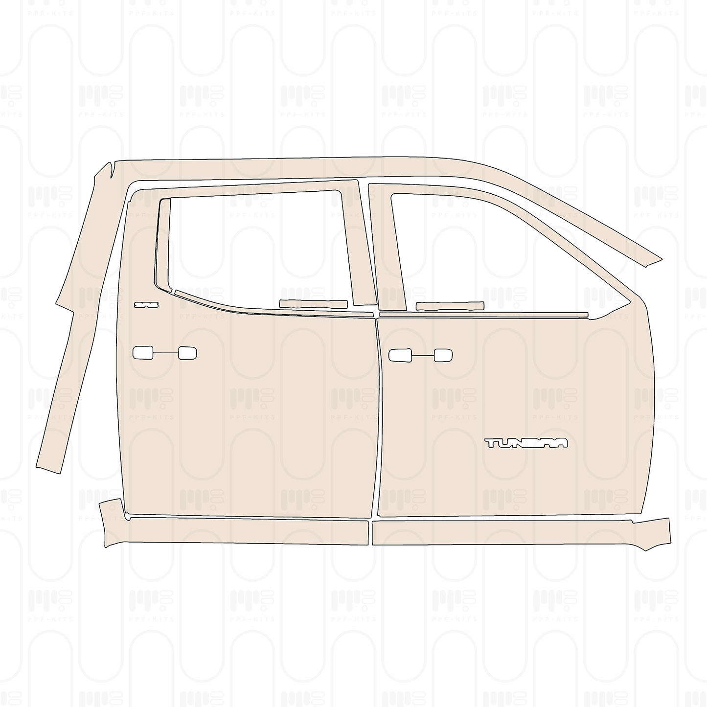 Pre-Cut PPF Toyota Tundra CrewMax SR5 2022