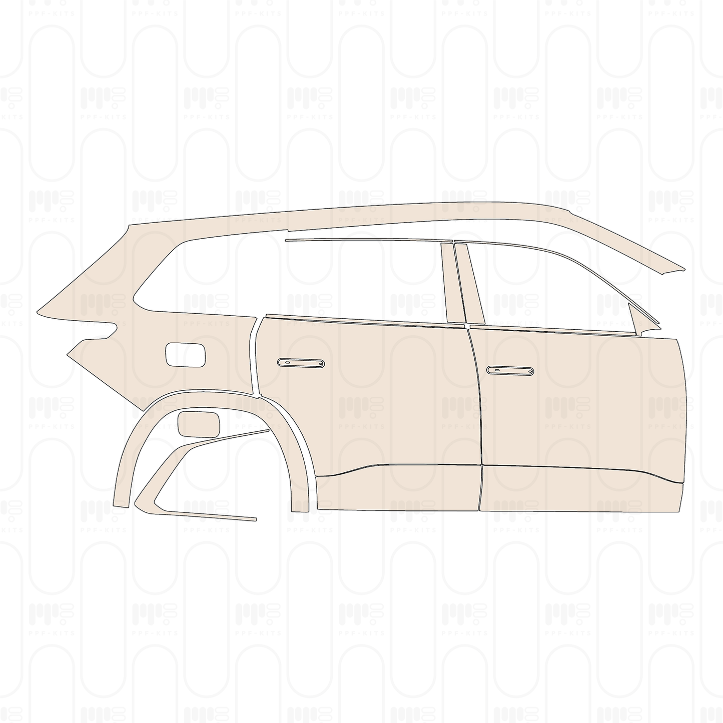 Pre-Cut PPF Volkswagen Teramont Pro Base 2025