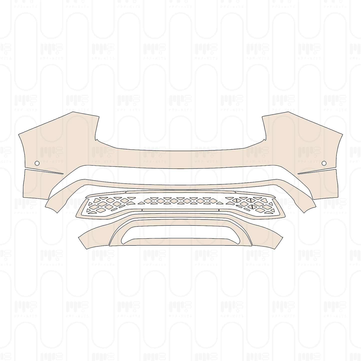 PPF precortado Volkswagen Tiguan L Pro R-Line 2024