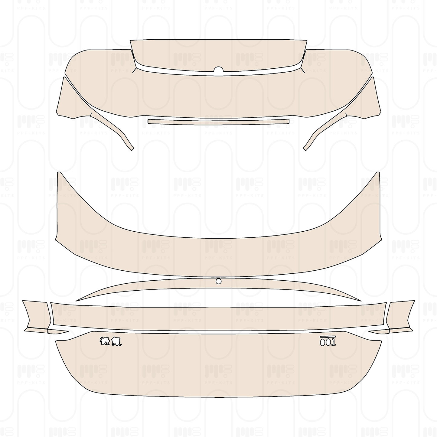 PPF precortado Zeekr 001 2022