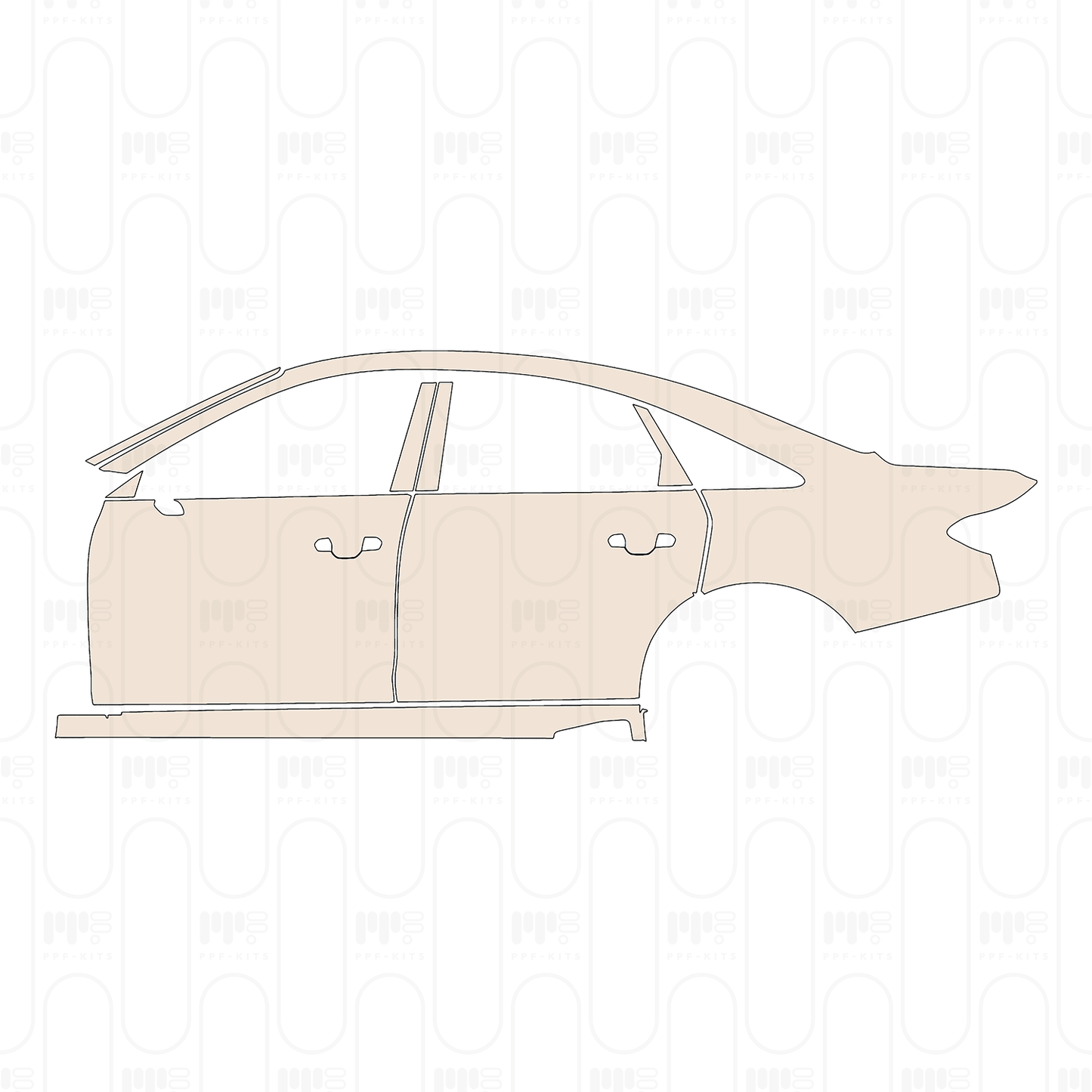 PPF precortado Audi A8 (Standard Wheelbase) Base 2023