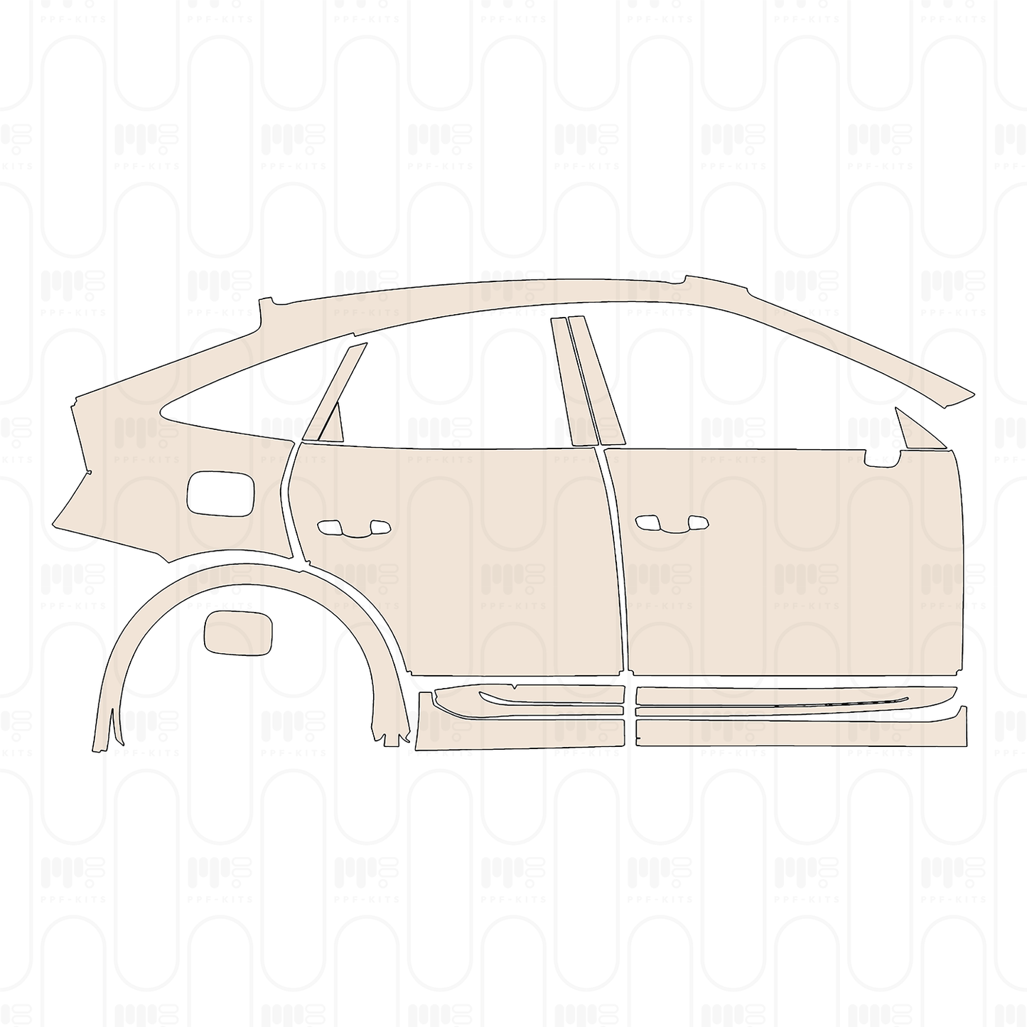 PPF precortado Audi Q5 Sportback (Standard Wheelbase) 2022