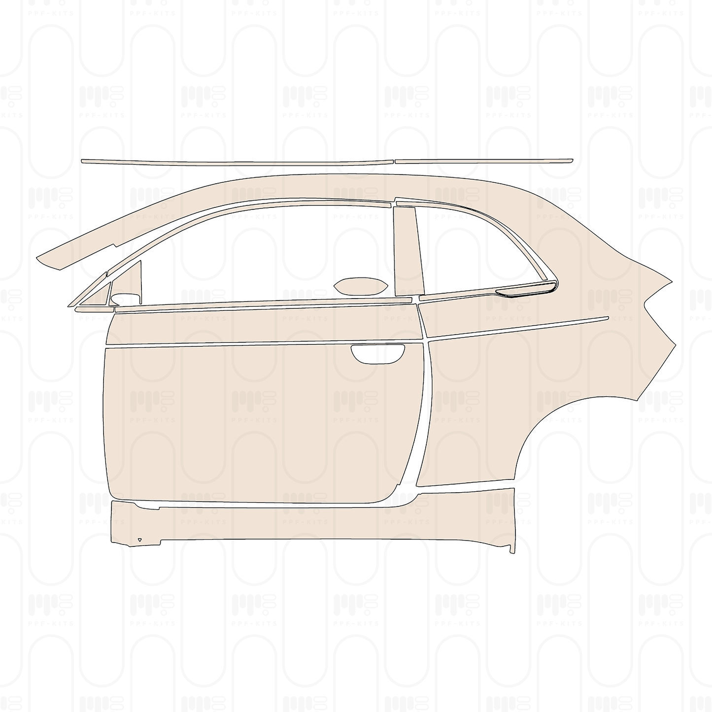 Pre-Cut PPF Fiat 500e 2 door La Prima Cabriolet 2022