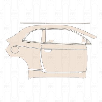 Pre-Cut PPF Fiat 500e 2 door La Prima Cabriolet 2022