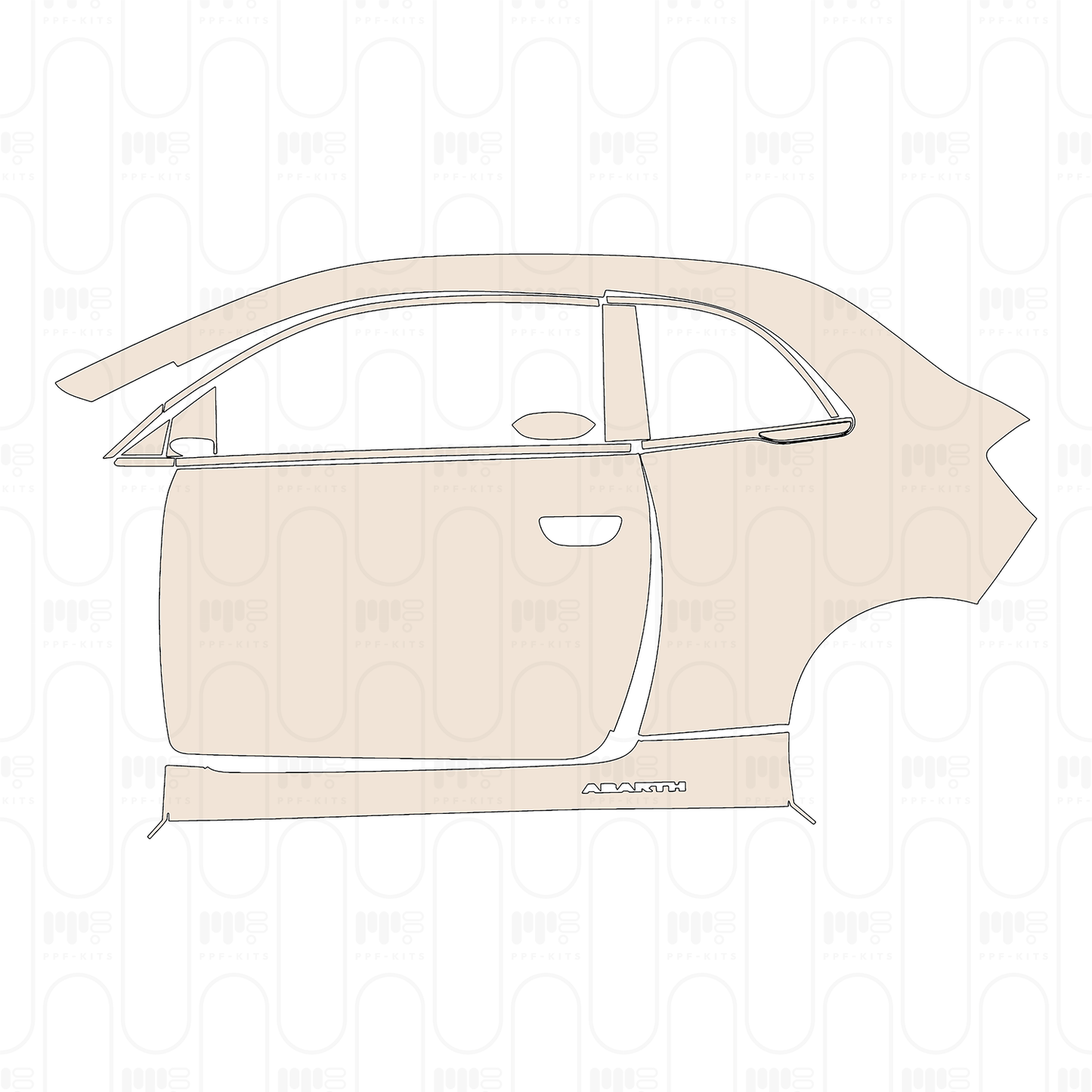 PPF precortado Fiat 500e 2 door Abarth Coupe 2022