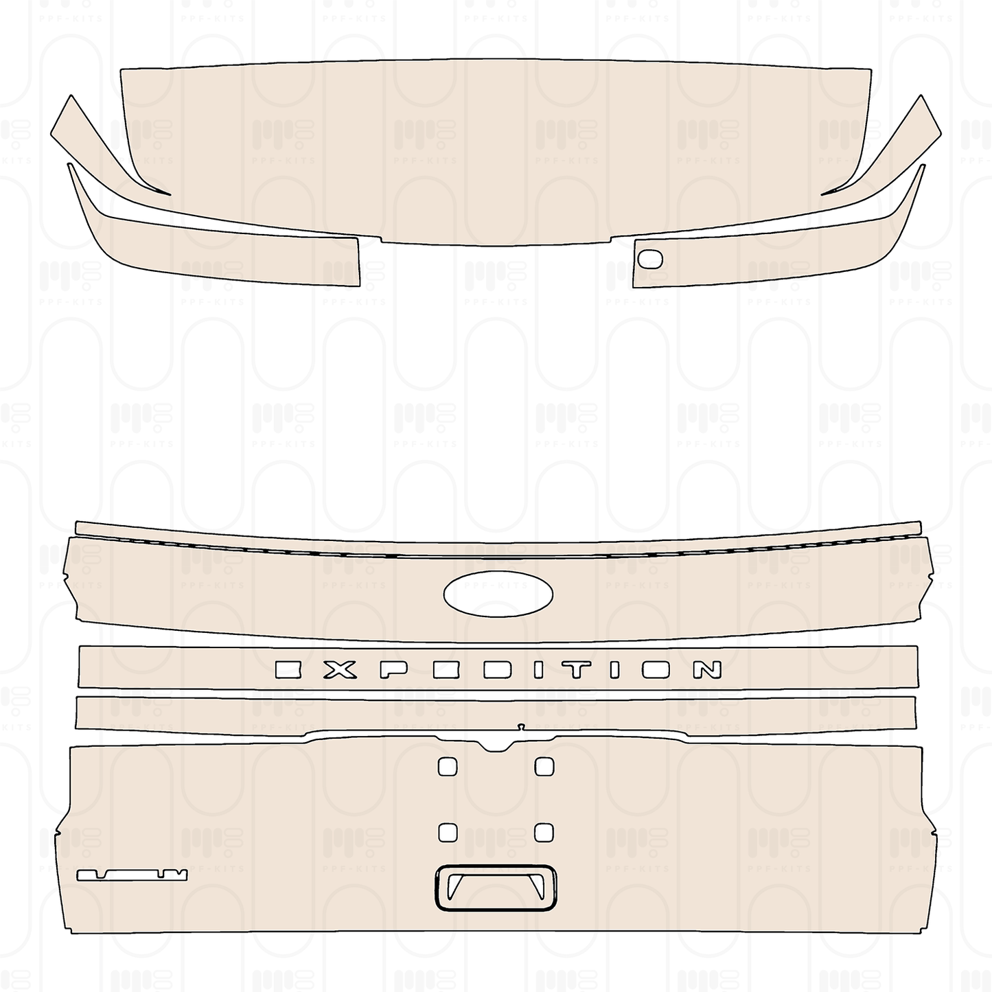 PPF precortado Ford Expedition Standard Wheelbase Platinum 2022