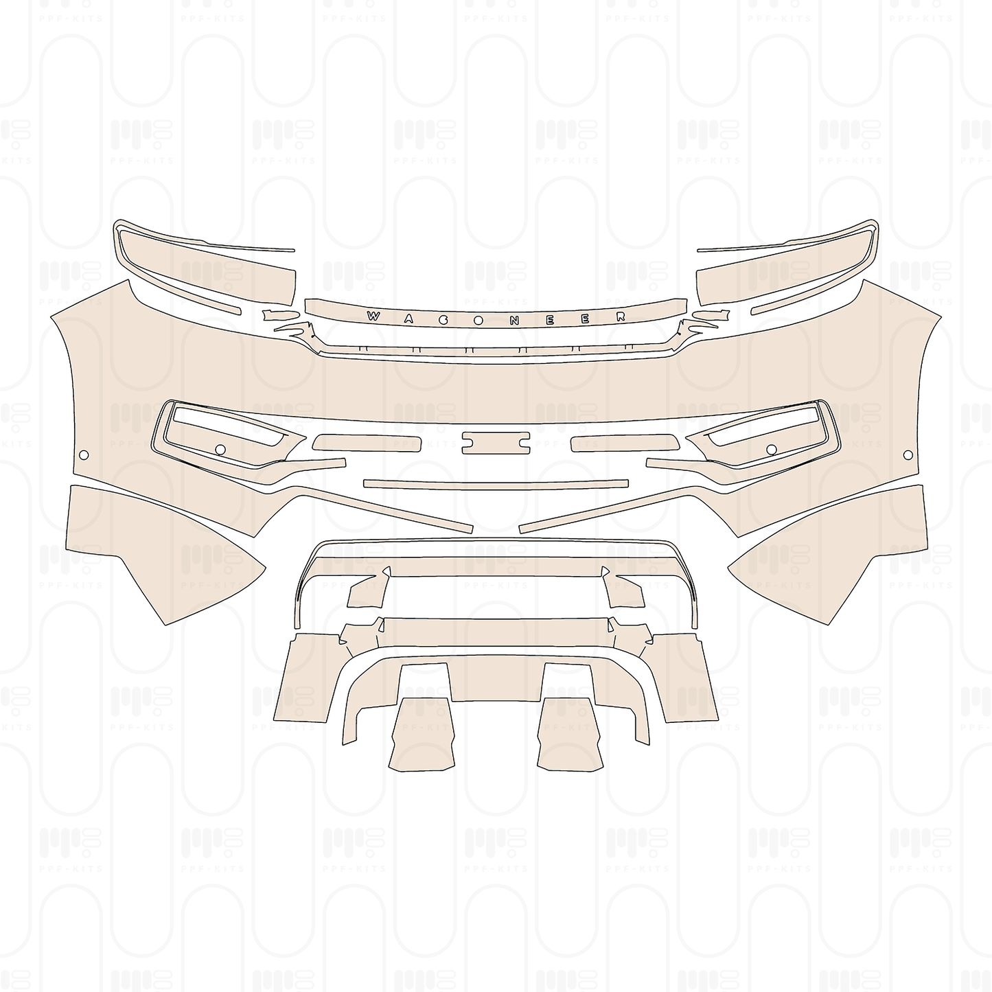 PPF precortado JEEP Grand Wagoneer Extended Wheelbase Base 2022