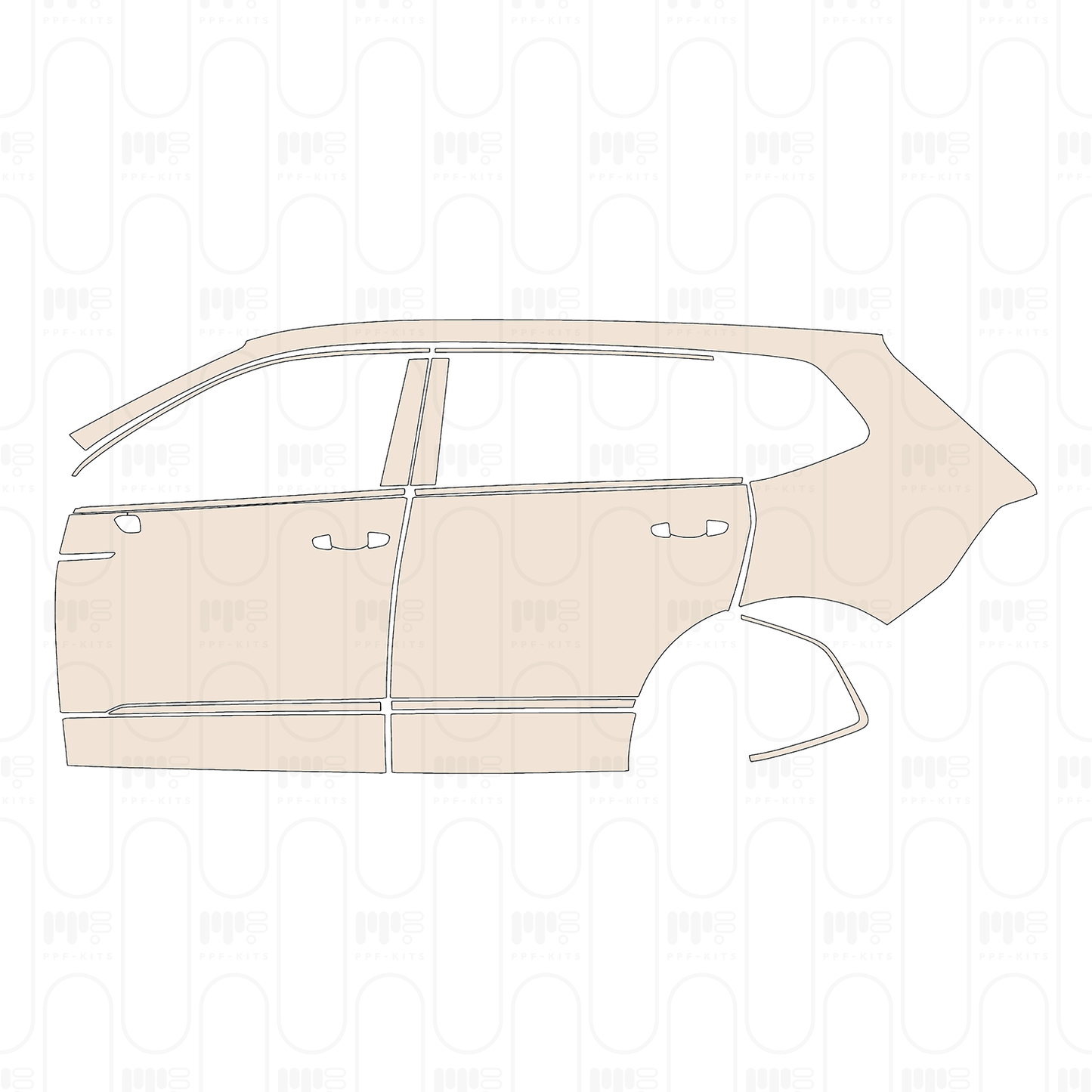 PPF precortado Volkswagen Tiguan L R-Line 2023
