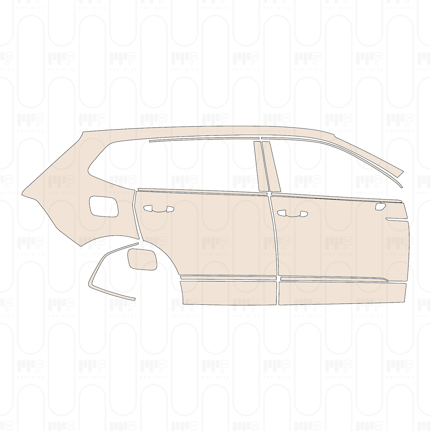 PPF precortado Volkswagen Tiguan L R-Line 2023