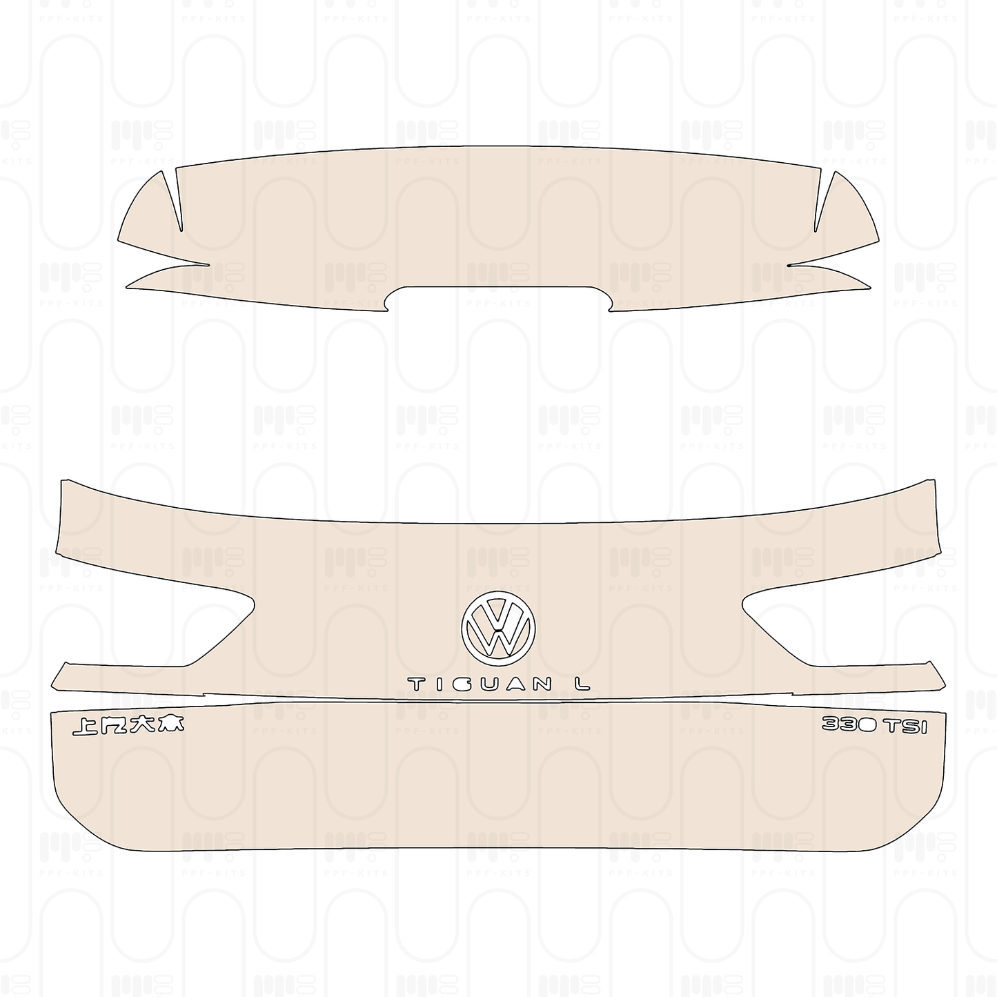 PPF precortado Volkswagen Tiguan L Base 2022