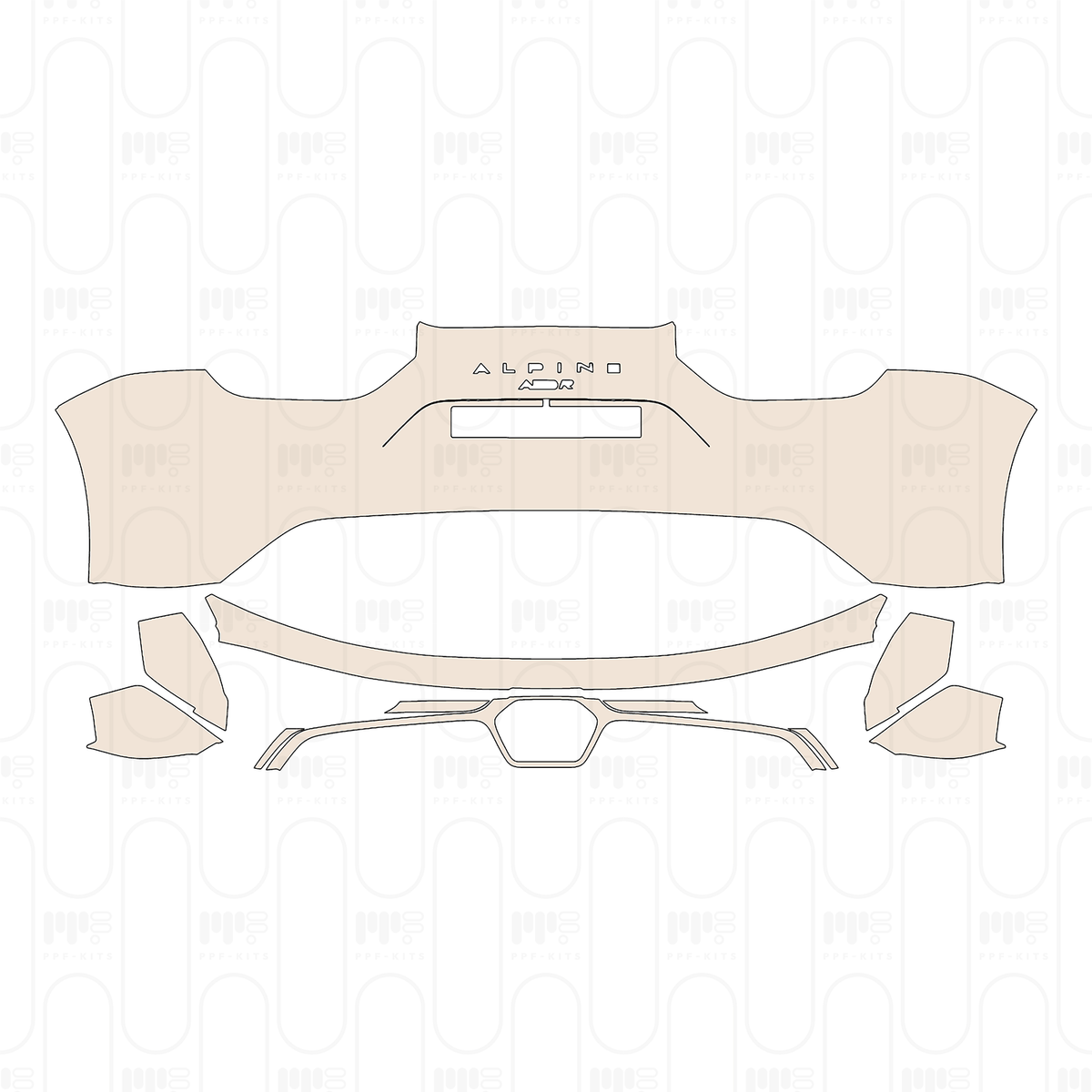 Pre-cut PPF pattern: Rear Bumper - Alpine A 110 R 2023