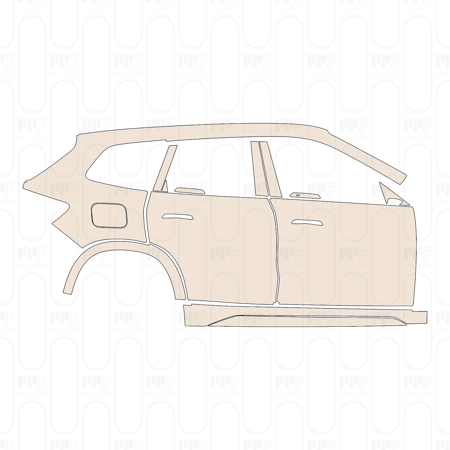 PPF precortado BMW X1 Standard Wheelbase Base 2023