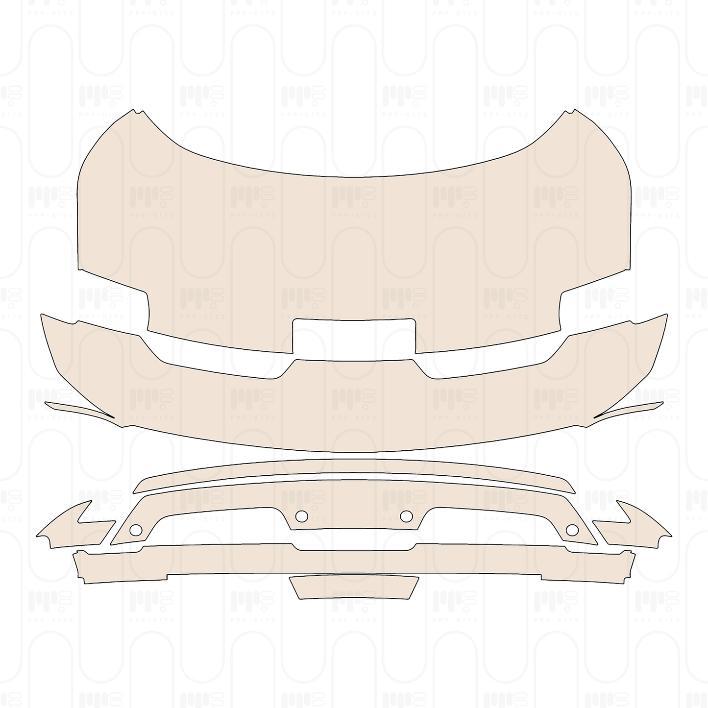 PPF precortado Ford Mustang Fastback ShelbyGT500 2022