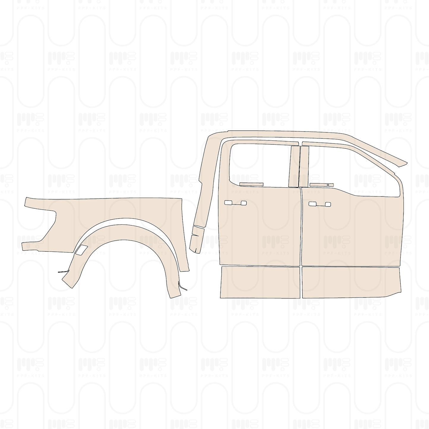 Pre-Cut PPF Ford F-150 Raptor SuperCrew 2022
