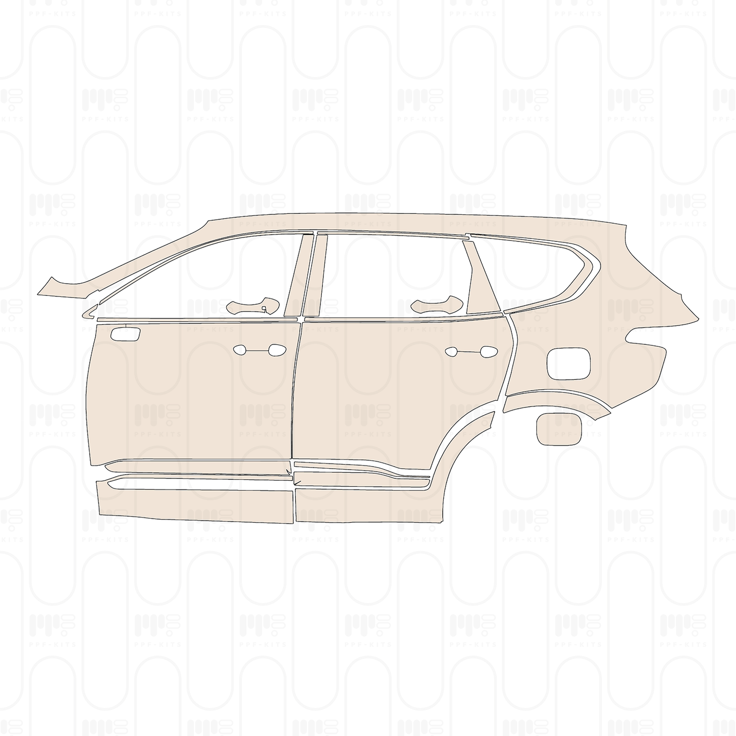 Pre-Cut PPF Hyundai Santa Fe (US) 2022