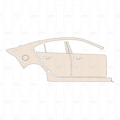 Pre-Cut PPF Jaguar XE (Standard Wheelbase) Base 2020
