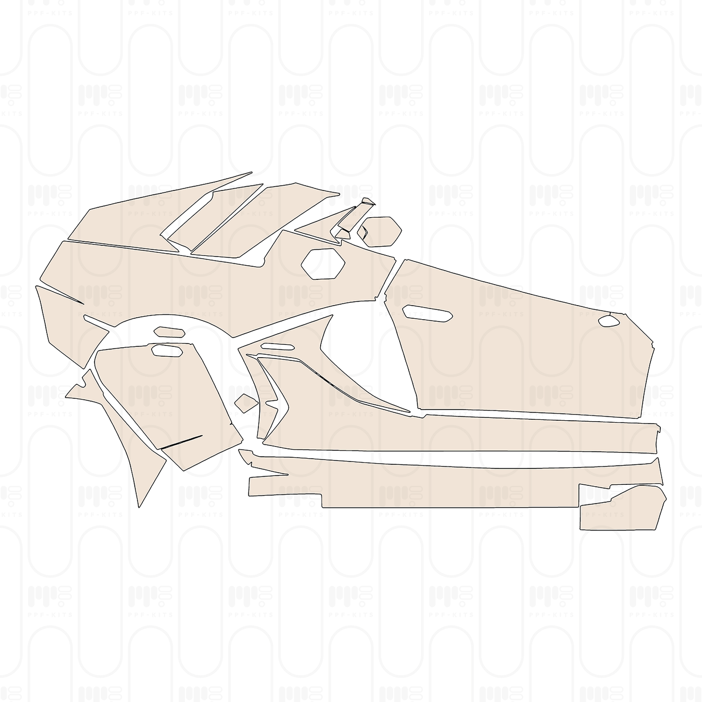 Pre-Cut PPF Lamborghini Aventador SVJ Roadster 2019