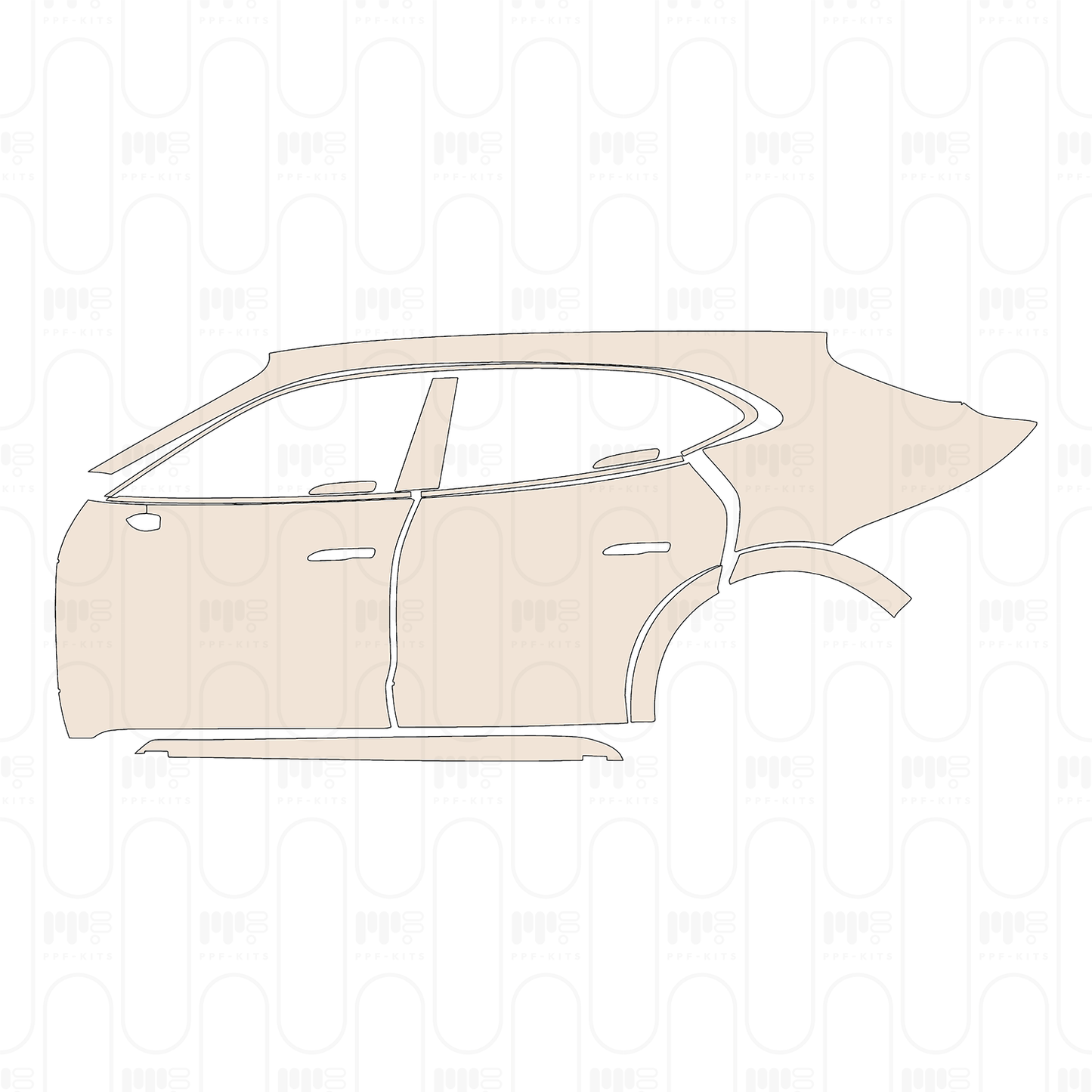 Pre-Cut PPF Porsche Taycan Cross Turismo Taycan 4 Cross Turismo 2021