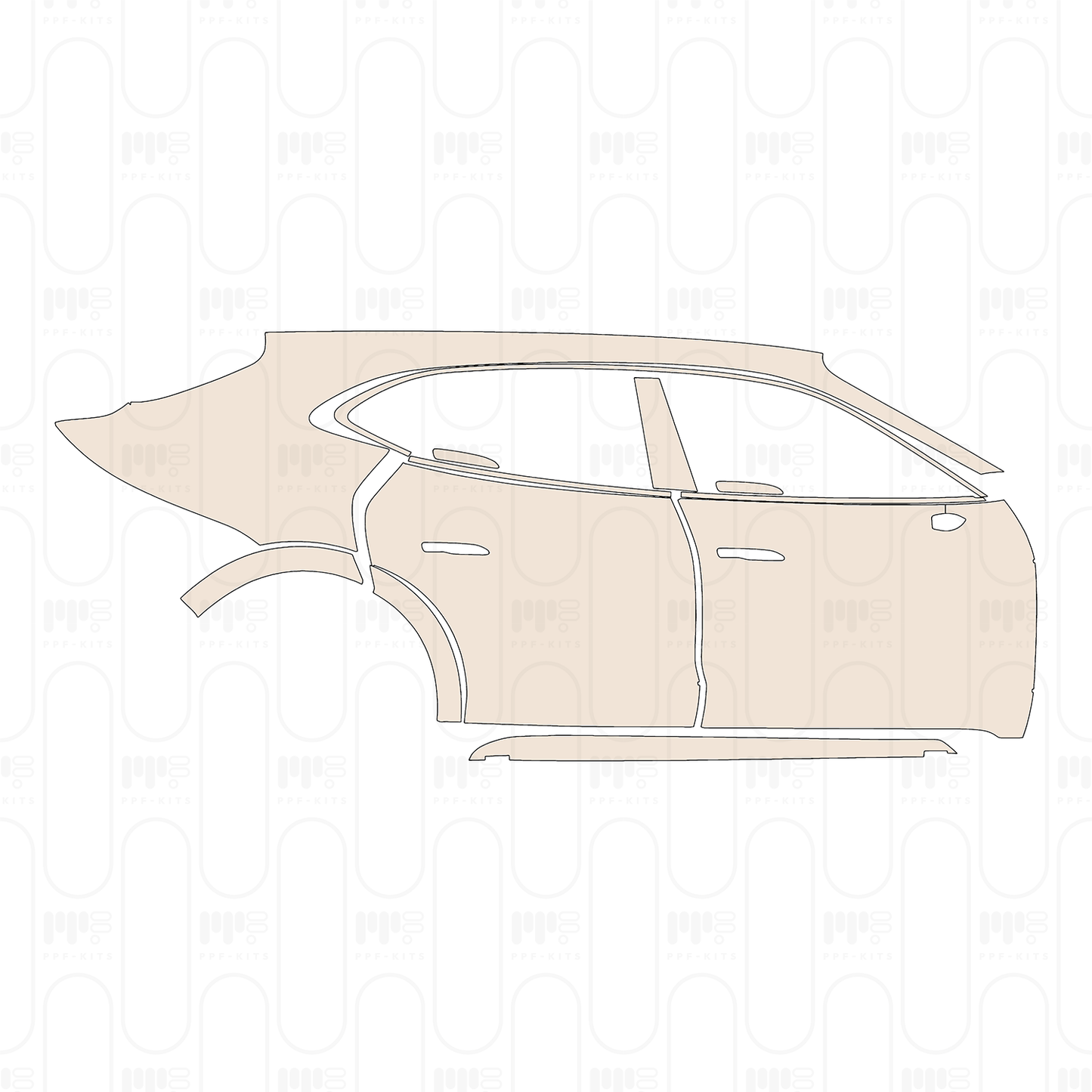 Pre-Cut PPF Porsche Taycan Cross Turismo Taycan 4 Cross Turismo 2021