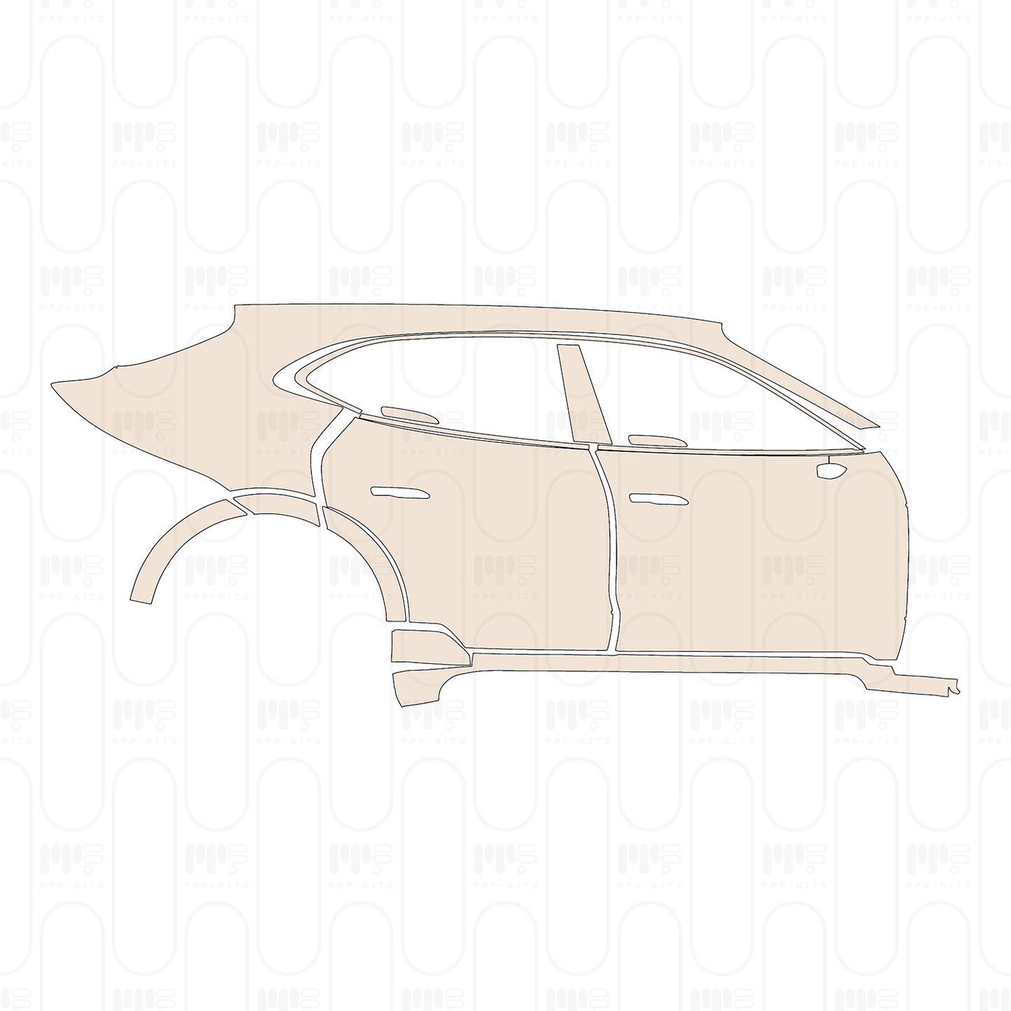 Pre-Cut PPF Porsche Taycan Cross Turismo Taycan 4 Cross Turismo 2021