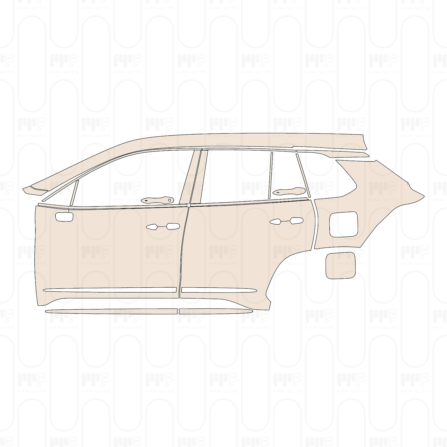 PPF precortado Toyota Corolla Cross (US) LE 2023
